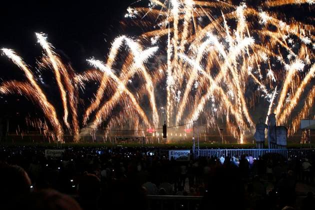 Pyronale 2011, Feuerwerkschampionat auf dem Maifeld am Berliner Olympiastadion, 2. Tag, Berlin Deutschland, Germany
