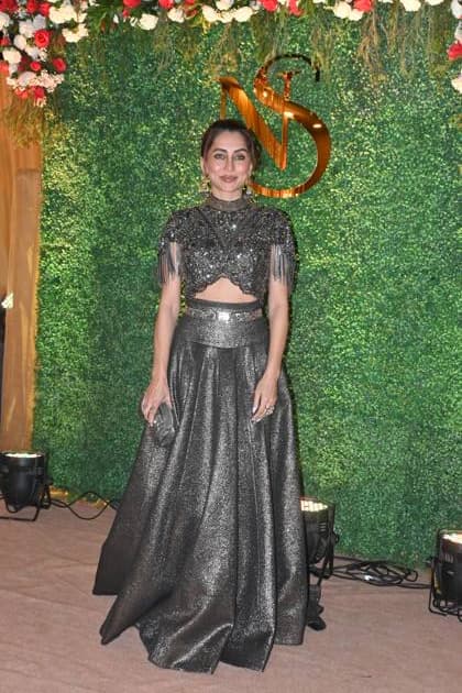 Mumbai, India, 6, FEBRUARY, 2025: Priyanka Chopra, joined by Nick Jonas, Anusha Dandekar, and Madhu Chopra, made a stunning appearance at her brother s sangeet ceremony. The glamorous gathering radiated celebration vibes, with the Jonas family adding an international charm to the festivities. Copyright: xx