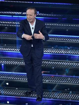 : Sanremo, 75th Italian Song Festival 2025 - Fourth Evening. In the photo Roberto Benigni - ZUMAp169 20250214_zea_p169_1049 Copyright: xMaurizioxD Avanzox