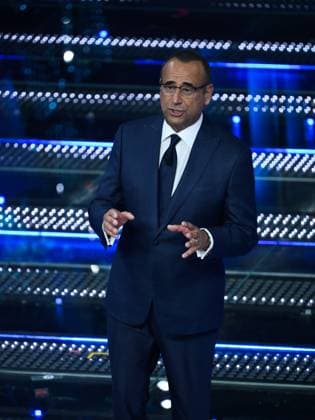 : Sanremo, 75th Italian Song Festival 2025 - Fourth Evening. In the photo Carlo Conti - ZUMAp169 20250214_zea_p169_1092 Copyright: xMaurizioxD Avanzox