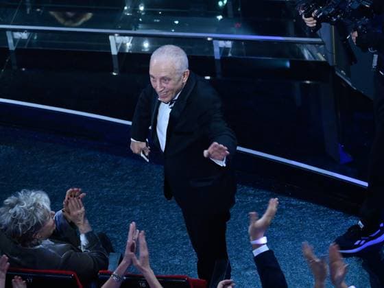 : Sanremo, 75th Italian Song Festival 2025 - Fourth Evening. In the Photo Marcella Bella and Brother Gianni - ZUMAp169 20250214_zea_p169_1837 Copyright: xMaurizioxD Avanzox