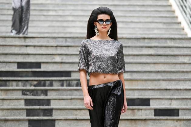 February 18, 2025, Madrid, Madrid, SPAIN: The Museo del Traje in Madrid has hosted the fashion show by designer Duyos, where the designer presents TECNO, his autumn-winter 2025-2026 collection. The designer is parading for the first time outside MBFWMadrid and he does so with a carefully crafted and groundbreaking staging and a clear message to combat ageism and defend that beauty is diverse and ageless. On this unique catwalk at the Museo del Traje, with its imposing main staircase as its cornerstone, more than 40 models, aged between 18 and 64, will showcase the firm s new proposals. Duyos gives visibility to women over 50 who were no longer active, recovering some of the protagonists of his shows in the 90s and 2000s. Among them, Laura S - ZUMAz108 20250218_znp_z108_108 Copyright: xRichardxZubelzux