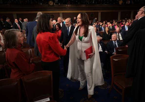 Secretary of Agriculture Brooke Rollins attends President Donald Trump s address to a joint session of Congress at the U.S. Capitol in Washington DC, on Tuesday, March 4, 2025. Pool photo by Win McNamee WAX29250304774 WinxMcNamee
