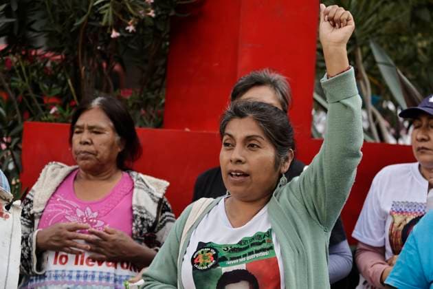 March 26, 2025, Mexico City, Cdmx, Mexico: Mothers, fathers, relatives, and classmates of the 43 students from Ayotzinapa, Guerrero, demonstrate on Paseo de la Reforma Avenue to demand that the government of Claudia Sheinbaum resolve the forced disappearance of the students, which occurred 10 years ago; the Mexican Army, the municipal police, and organized crime are being blamed for this incident. Mexico City Mexico - ZUMAp204 20250326_zip_p204_008 Copyright: xJosuexPerezx