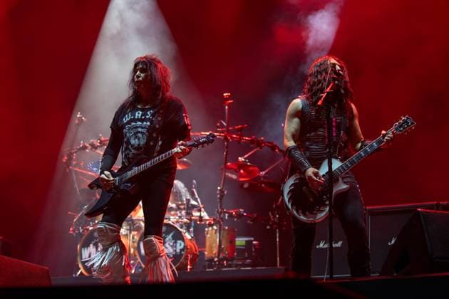 SÃO PAULO, SP - 04.05.2025: BANGERS OPEN AIR 2025 - American heavy metal band WASP performs this Sunday (04) during the third and final day of the Bangers Open Air festival. The band currently features Blackie Lawless (vocals, rhythm guitar, bass, keyboard), Doug Blair, (lead guitar, backing vocals), Mike Duda (bass, backing vocals) and Aquiles Priester, (Drums). The Festival was held in São Paulo at the Memorial da América Latina, west of the capital, between May 2nd and 4th, 2025. x2732433x EmersonxSantos