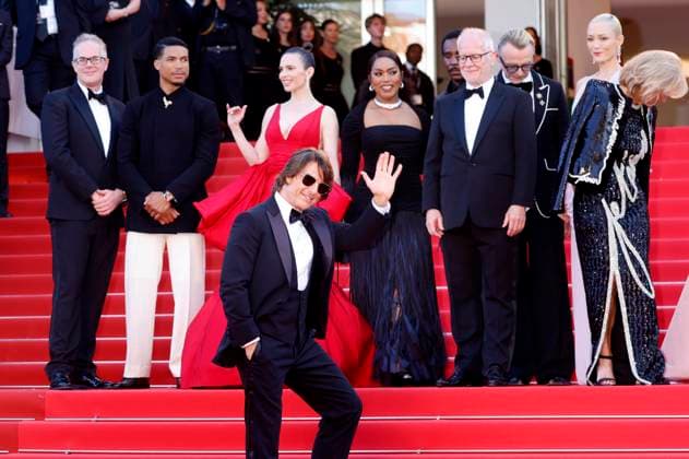 Internationale Filmfestspiele von Cannes, Mission Impossible - The Final Reckoning Premiere Eddie Hamilton, Greg Tarzan Davis, Hayley Atwell, Tom Cruise, Angela Bassett, Tramell Tillman, Thierry Fremaux, Simon Pegg, Pom Klementieff und Iris Knobloch bei der Premiere des Kinofilms Mission: Impossible 8 - The Final Reckoning auf dem Festival de Cannes 2025 78. Internationale Filmfestspiele von Cannes im Palais des Festivals. Cannes, 14.05.2025