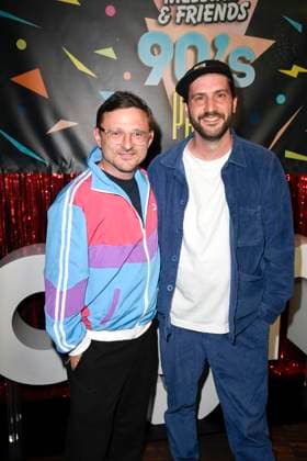 Florian Lukas und Felix Stienz bei der Premiere der Serie Messiah Superstar (SAT.1 und Joyn, ab 16.05.2025 in der Mediathek) am 15.05.2025 in Berlin Messiah Superstar Serien Premiere in Berlin