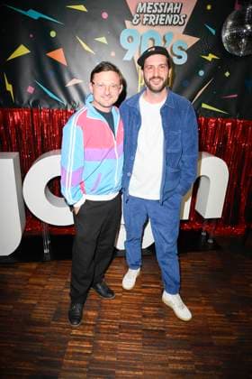 Florian Lukas und Felix Stienz bei der Premiere der Serie Messiah Superstar (SAT.1 und Joyn, ab 16.05.2025 in der Mediathek) am 15.05.2025 in Berlin Messiah Superstar Serien Premiere in Berlin