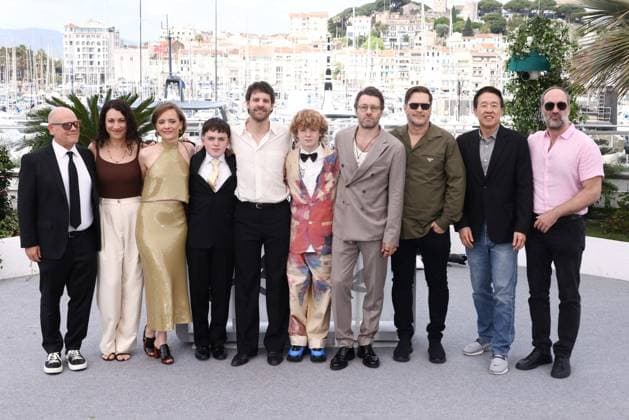 Cannes The Plague Photocall JD Derek Dauchy, Lizzie Shapiro, Lucy Mckendrick, Kenny Rasmussen, Charlie Polinger, Kayo Martin, Joel Edgerton, Ben Ross, Roy Lee, Steven Schneider posing at the The Plague photocall in Cannes, France on May 16, 2025, as part of the 78th Cannes Film Festival. Photo by Jerome Domine ABACAPRESS.COM Cannes France Copyright: xDominexJerome ABACAx