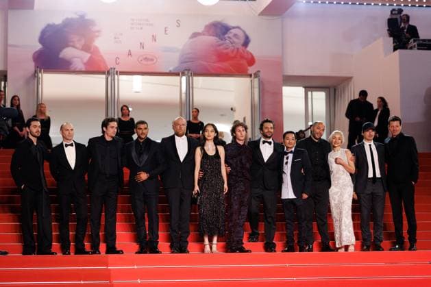Panayotis Pascot , Marc Benoît Créancier, Joseph Olivennes, Sofiane Zermani, Vincent Maël Cardona, Lucie Zhang, Nemo Schiffman, Pio Marmaï, Xianzeng Pan, Toufik Ayadi, Maria de Medeiros, Olivier Demangel, Christophe Barral Red carpet for the movie Le roi soleil during the 78th Cannes International Film Festival, au Palais des Festivals in Cannes On may 17th 2025 Jacovides Moreau Bestimage Red carpet for the movie Le roi soleil during the 78th Cannes International Film Festival at the Palais des Festivals in Cannes, France On may 17th 2025 unknown Copyright: xJACOVIDES-MOREAUx xBESTIMAGExJACOVIDES-MOREAUx xBESTIMAGEx