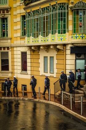 rains , Palais des Festivals, Cannes, France Police in dress uniforms walk down to the palais as it rains during the 78th Festival de Cannes (Cannes International Film Festival) at Palais des Festivals, Cannes, , France on 20 May 2025. Picture, Credit:Julie Edwards Avalon France, French Riviera, Cannes, Palais des Festivals Copyright: xJuliexEdwardsx xAvalonx 1001362813