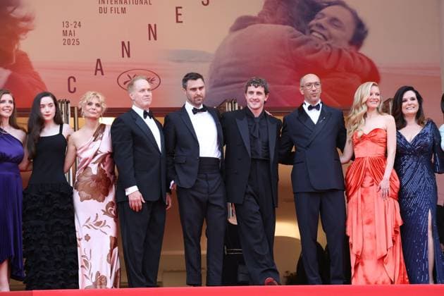 The History of Sound red carpet in Cannes Andrew Kortschak, Lisa Ciuffetti, Emma Canning, Alison Bartlett, Raphael Sbarge, Ben Shattuck, Paul Mescal, Oliver Hermanus, Hadley Robinson, Thà resa Van Graan, Zhang Xin and Sara Murphy the The History of Sound premiere during the The History of Sound premiere 78th Cannes Film Festival, France on 21 May 2025. CAP GOL GOL Cannes Cà te d Azur France Copyright: xRickxGold CapitalxPicturesx