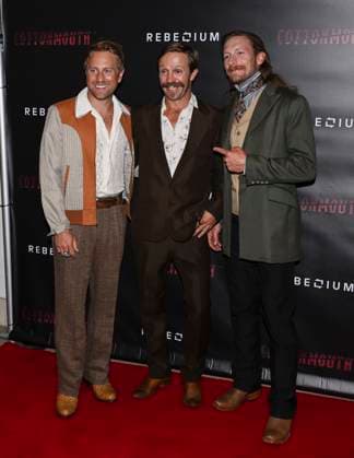June 7, 2025, West Hollywood, California, USA: (L-R) Creed Garnick, Eric Nelsen, James Landry Hebert attends the Cottonmouth Los Angeles Premiere. West Hollywood USA - ZUMAb173 20250607_aap_b173_048 Copyright: xBillyxBennightx