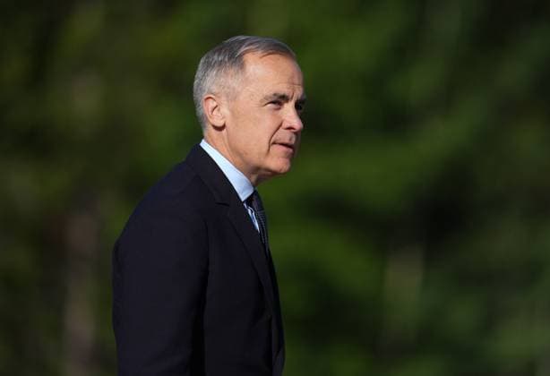 June 17, 2025, Kananaskis, Ab, CANADA: Canadian Prime Minister Mark Carney prepares to welcome NATO secretary-general Mark Rutte, not seen, to the G7 Summit in Kananaskis, Alta., on Tuesday, June 17, 2025. Kananaskis CANADA - ZUMAc35_ 20250617_zaf_c35_100 Copyright: xDarrylxDyckx