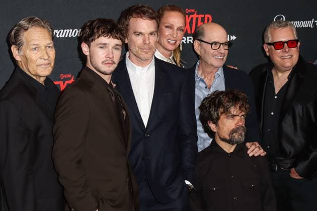 World Premiere Of Paramount+ And Showtime s Dexter: Resurrection Season 1 MANHATTAN, NEW YORK CITY, NEW YORK, USA - JULY 09: James Remar, Jack Alcott, Michael C. Hall, Uma Thurman, Clyde Phillips, Peter Dinklage and Scott Reynolds arrive at the World Premiere Of Paramount+ And Showtime s Dexter: Resurrection Season 1 held at the Alice Tully Hall at the Lincoln Center for the Performing Arts on July 9, 2025 in Manhattan, New York City, New York, United States., Credit:Image Press Agency Avalon United States, New York, New York City, Alice Tully Hall at the Lincoln Center for the Performing Arts Copyright: xImagexPressxAgencyx xAvalonx 1020487670