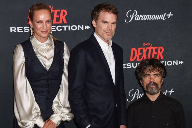 World Premiere Of Paramount+ And Showtime s Dexter: Resurrection Season 1 MANHATTAN, NEW YORK CITY, NEW YORK, USA - JULY 09: Uma Thurman, Michael C. Hall and Peter Dinklage arrive at the World Premiere Of Paramount+ And Showtime s Dexter: Resurrection Season 1 held at the Alice Tully Hall at the Lincoln Center for the Performing Arts on July 9, 2025 in Manhattan, New York City, New York, United States., Credit:Image Press Agency Avalon United States, New York, New York City, Alice Tully Hall at the Lincoln Center for the Performing Arts Copyright: xImagexPressxAgencyx xAvalonx 1020488560