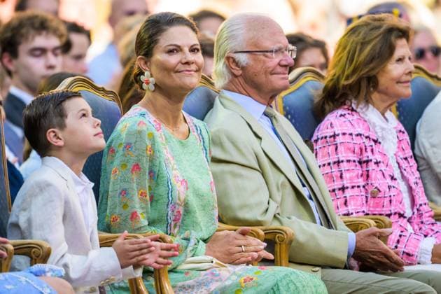 250714 Prins Oscar, kronprinsessan Victoria, kung Carl Gustaf och drottning Silvia under utdelningen av Victoriapriset den 14 juli 2025 i Borgholm. Copyright: SUVADxMRKONJIC 1064157810st
