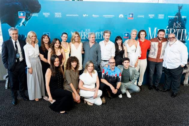 Los Muertimer Premiere, Madrid, Spain - 16 Jul 2025 Helen Morales, Iratxe Emparan, Bruna Gonzalez, Alexandra Jimenez, Victor Clavijo, Melani Garcia, Belen Rueda, Adrian Checa, Pepe Lorente, Alex de la Igelsia, Carolina Bang, Fele Martinez and Diego Montejo attend to Los Muertimer Premiere at Kinepolis on July 16, 2025 in Madrid, Spain. (Credit: Miguel Escavias Alfa Images) Pozuelo de Alarcon Kinepolis Madrid Spain Copyright: x x2025xMiguelxEscavias AlfaxImagesx