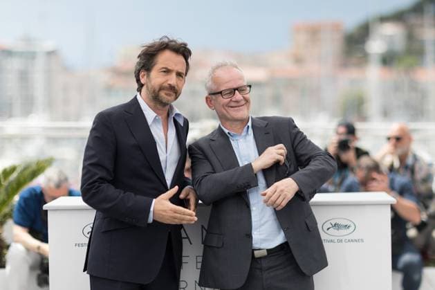 Thierry Frémaux, délégué général du festival de Cannes, Edouard Baer, maître de cérémonie lors du photocall du maître de cérémonie du 71ème Festival International du Film de Cannes, le 8 mai 2018. Borde Jacovides Moreau Bestimage Celebs at the photocall of the master of ceremony during the 71th Cannes International Film Festival. May 8th, 2018. Cannes France Copyright: xJACOVIDES-BORDE-MOREAUx xBESTIMAGExJACOVIDES-BORDE-MOREAUx xBESTIMAGEx