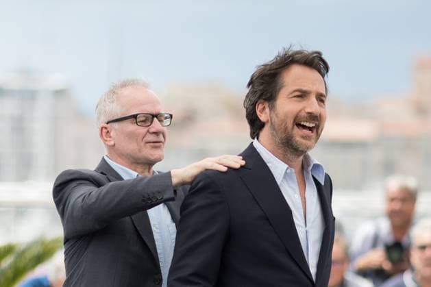 Thierry Frémaux, délégué général du festival de Cannes, Edouard Baer, maître de cérémonie lors du photocall du maître de cérémonie du 71ème Festival International du Film de Cannes, le 8 mai 2018. Borde Jacovides Moreau Bestimage Celebs at the photocall of the master of ceremony during the 71th Cannes International Film Festival. May 8th, 2018. Cannes France Copyright: xJACOVIDES-BORDE-MOREAUx xBESTIMAGExJACOVIDES-BORDE-MOREAUx xBESTIMAGEx