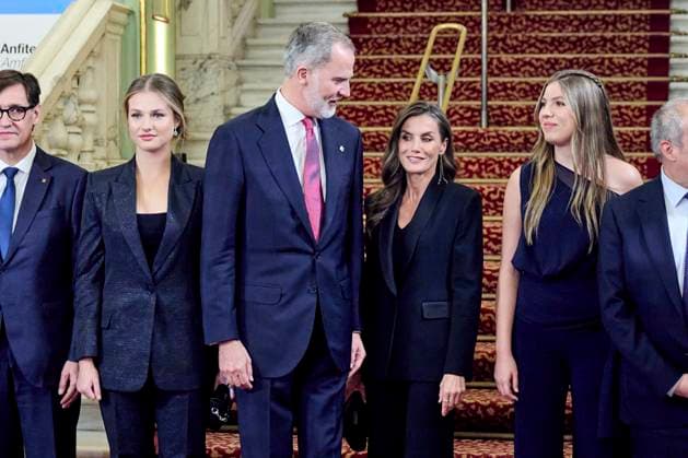 July 23, 2025, Barcelona, Barcelona, Spain: KING FELIPE VI OF SPAIN, QUEEN LETIZIA OF SPAIN, CROWN PRINCESS LEONOR DE BORBON AND PRINCESS SOFIA DE BORBON attend the Princesa de Girona Foundation Awards at Gran Teatro del Liceu Barcelona Spain - ZUMAc260 20250723_zep_c260_026 Copyright: xMikexChicorrox
