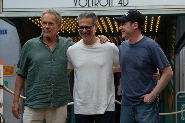 Das Kanu des Manitu, Premiere im Europa-Park Rust Kinopremiere, Das Kanu des Manitou, Michael Bully Herbig, Rick Kavanian, Christian Tramitz, Filmpremiere, Europa-Park, Voltron 4D, roter Teppich, Filmstart, Komödie, Westernparodie, Bullyparade, Schauspieler, Regisseur, Drehbuchautor, Presseevent, Sommerferien, Tourismus, Freizeitpark, Unterhaltung, Besucher, Medienereignis, Kinostart August 2025, deutsche Filmkomödie, Starauftritt, Fototermin, Rick Kavanian, Michael Herbig, Christian Tramitz Rust Europa Park Baden-Württemberg Deutschland Copyright: xFINLEYxMÖRCHx