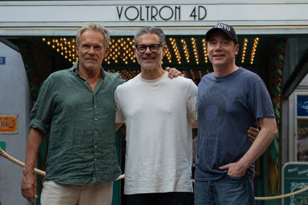 Das Kanu des Manitu, Premiere im Europa-Park Rust Kinopremiere, Das Kanu des Manitou, Michael Bully Herbig, Rick Kavanian, Christian Tramitz, Filmpremiere, Europa-Park, Voltron 4D, roter Teppich, Filmstart, Komödie, Westernparodie, Bullyparade, Schauspieler, Regisseur, Drehbuchautor, Presseevent, Sommerferien, Tourismus, Freizeitpark, Unterhaltung, Besucher, Medienereignis, Kinostart August 2025, deutsche Filmkomödie, Starauftritt, Fototermin, Rick Kavanian, Michael Herbig, Christian Tramitz Rust Europa Park Baden-Württemberg Deutschland Copyright: xFINLEYxMÖRCHx