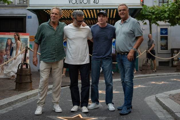 Das Kanu des Manitu, Premiere im Europa-Park Rust Kinopremiere, Das Kanu des Manitou, Michael Bully Herbig, Rick Kavanian, Christian Tramitz, Filmpremiere, Europa-Park, Voltron 4D, roter Teppich, Filmstart, Komödie, Westernparodie, Bullyparade, Schauspieler, Regisseur, Drehbuchautor, Presseevent, Sommerferien, Tourismus, Freizeitpark, Unterhaltung, Besucher, Medienereignis, Kinostart August 2025, deutsche Filmkomödie, Starauftritt, Fototermin, Rick Kavanian, Michael Herbig, Christian Tramitz Rust Europa Park Baden-Württemberg Deutschland Copyright: xFINLEYxMÖRCHx