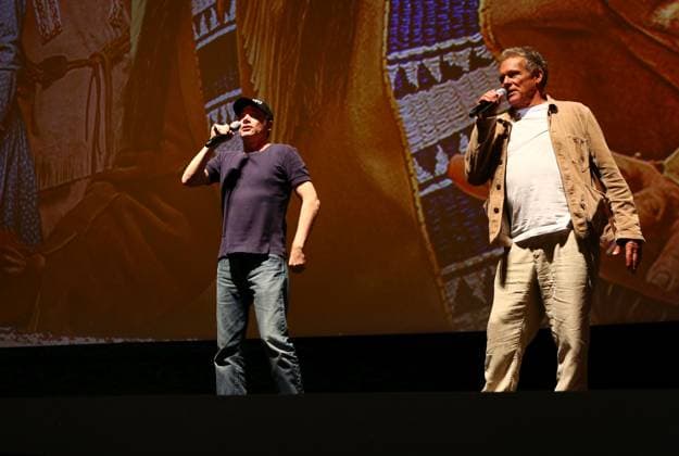 17.08.2025, xcex, GER, Hamburg, Cinemaxx Dammtor, Kino, Cinema, Kinofilm, Kinotour, herbXfilm, Constantin Film, Kanu des Manitu Kinofilm mit den Hauptdarstellern Michael Bully Herbig, Christian Tramitz und Rick Kavanian DFL regulations prohibit any use of photographs as image sequences and or quasi-video