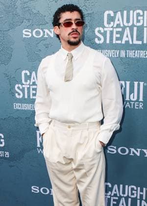 New York Premiere Of Columbia Pictures Caught Stealing MANHATTAN, NEW YORK CITY, NEW YORK, USA - AUGUST 26: Puerto Rican rapper, singer, actor, record producer and professional wrestler Bad Bunny (Benito Antonio Martinez Ocasio) wearing Saint Laurent arrives at the New York Premiere Of Columbia Pictures Caught Stealing held at Regal Union Square on August 26, 2025 in Manhattan, New York City, New York, United States., Credit:Image Press Agency Avalon United States, New York, New York City, Regal Union Square Copyright: xImagexPressxAgencyx xAvalonx 1031688092