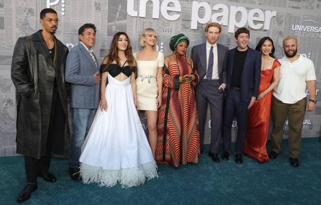 Los Angeles premiere of Universal Television s The Paper at Harmony Gold Featuring: Melvin Gregg, Alex Edelman, Erin Underhill, Oscar Nunez, Pearlena Igbokwe, Sabrina Impacciatore, Chelsea Frei, Gbemisola Ikumelo, Greg Daniels, Domhnall Gleeson, Ramona Young, Michael Koman Where: Los Angeles, California, United States When: 27 Aug 2025 Credit: Faye s Vision Cover Images EDITORIAL USE ONLY. NOT FOR USE BY NEWSPAPERS BASED IN THE UK. Copyright: xx coverimg55018312