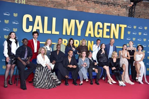 Deutschlandpremiere von CALL MY AGENT GruppenBild u.q. mit Lucas Gregorowicz, Karin Hanczewski, Michael KLammer Konstatin Koepp), Gabriele Scharnitzky, Dana Herfurth, Benny O. Arthur, Janina Elkin, Taynara Silva-Wolf, Iris Berben, Moritz Bleibtreu, Veronika Ferres, Florence Kasumba, Fredserick Lau, Heiner Lauterbach, Heike Makatsch, Emilia Schüle, Deutschlandpremiere von CALL MY AGENT BERLIN. Die Original Serie startet ab dem 12. September exklusiv auf Disney+in Berlin, am 08.09.2025