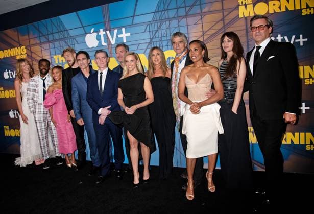 Red carpet for the New York season 4 premiere of The Morning Show Featuring: Hannah Leder, William Jackson Harper, Nicole Beharie, Boyd Holbrook, NÃ stor Carbonell, Billy Crudup, Mark Duplass, Reese Witherspoon, Jennifer Aniston, Jeremy Irons, Karen Pittman, Marion Cotillard and Jon Hamm Where: New York, New York, United States When: 09 Sep 2025 Credit: Janet Mayer INSTARimages.com EDITORIAL USE ONLY. NOT FOR USE BY NEWSPAPERS BASED IN THE UK. Copyright: xx instar55071789
