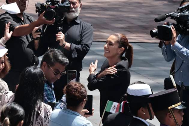 September 13, 2025, Mexico, Cdmx, Mexico: The 178th anniversary of the Heroic Deed of the Boy Heroes of Chapultepec was commemorated in Chapultepec Forest in Mexico City. The event was led by the President of Mexico, Claudia Sheimbaum, who performed an honor guard and called the roll of the cadets who fought at Chapultepec Castle against the US invasion. The cadets who lost their lives in this battle were JUAN DE LA BARRERA, AGUSTIN MELGAR, FERNANDO MONTES DE OCA, FRANCISCO MARQUEZ, VICENTE SUAREZ AND JUAN ESCUTIA, the latter was the one who took up the Mexican flag and jumped from Chapultepec Castle to prevent the US invaders from taking it. Mexico Mexico - ZUMAp204 20250913_zip_p204_044 Copyright: xJosuexPerezx