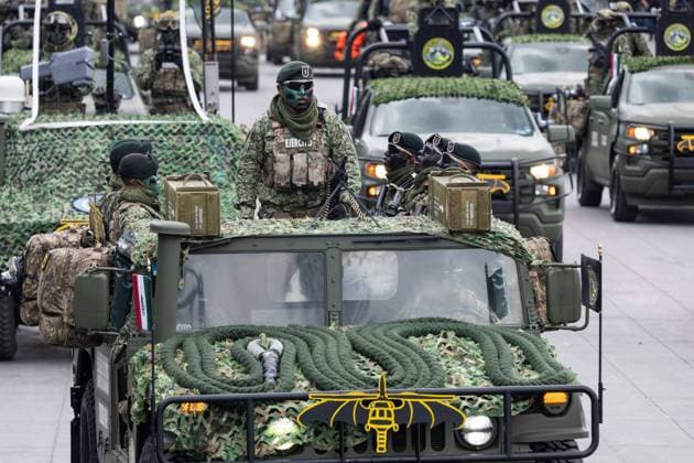 September 16, 2025, Mexico City, Mexico: The military parade commemorating Mexico s Independence Day took place, led by President Claudia Sheinbaum Pardo, accompanied by the Secretary of the Navy, Raymundo Pedro Morales Angeles, and the Secretary of Defense, Ricardo Trevilla Trejo, among other officials..Approximately 16,000 members of the various federal armed forces participated in the event, marching from the Plaza de la Constitucio³n to the military camp Marte. Mexico City Mexico - ZUMAl178 20250916_znp_l178_105 Copyright: xCristianxLeyvax