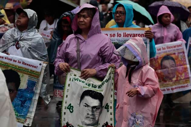 September 26, 2025, Mexico, Cdmx, Mexico: In 2014, 43 students from the RAUL ISIDRO BURGOS Teachers College in Ayotzinapa, Guerrero, were victims of enforced disappearance by local authorities, the military, and alleged drug traffickers. Today marks the 11th anniversary of this state crime, which has not been clarified as promised by previous governments and the current one led by CLAUDIA SHEIMBAUM. Members, mothers, friends, students and collectives marched from the Angel of Independence to Mexico City s Zocalo to continue demanding justice and the return of the students who have not been found since the administration of former Mexican President Enrique Peo±a Nieto, who currently lives in Spain without any answers regarding what happen - ZUMAp204 20250926_zip_p204_011 Copyright: xJosuexPerezx