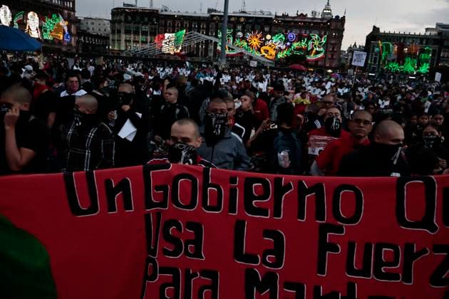 September 26, 2025, Mexico, Cdmx, Mexico: In 2014, 43 students from the RAUL ISIDRO BURGOS Teachers College in Ayotzinapa, Guerrero, were victims of enforced disappearance by local authorities, the military, and alleged drug traffickers. Today marks the 11th anniversary of this state crime, which has not been clarified as promised by previous governments and the current one led by CLAUDIA SHEIMBAUM. Members, mothers, friends, students and collectives marched from the Angel of Independence to Mexico City s Zocalo to continue demanding justice and the return of the students who have not been found since the administration of former Mexican President Enrique Peo±a Nieto, who currently lives in Spain without any answers regarding what happen - ZUMAp204 20250926_zip_p204_032 Copyright: xJosuexPerezx