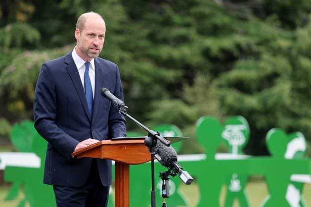 The Prince Of Wales Attends The Global Humanitarian Memorial Launch LONDON, ENGLAND - OCTOBER 01: Prince William, Prince of Wales speaks at the launch of the Global Humanitarian Memorial on October 01, 2025 in London, England. The memorial, which was created by Michael Landy and the Humanitarian Memorial Committee, celebrates humanitarians across the world and pays tribute to all those who have lost their lives whilst delivering humanitarian aid., Credit:Chris Jackson Avalon United Kingdom, England, London, Gunnersbury Park Museum Copyright: xChrisxJacksonx xAvalonx 1042353202