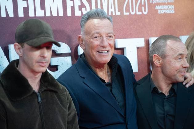 London Film Festival 2025 - Springsteen: Deliver Me from Nowhere Arrivals at Royal Festival Hall, Southbank, London Jeremy Strong, Bruce Springsteen, Stephen Graham, Ellen Goldsmith-Bein attends the Headline Gala of Springsteen: Deliver Me from Nowhere at The 69th BFI London Film Festival at Royal Festival Hall, Southbank, London, England, UK on Wednesday 15 October, 2025., Credit:Justin Ng Avalon UK, England, London, Royal Festival Hall, Southbank Copyright: xJustinxNgx xAvalonx 1045764217