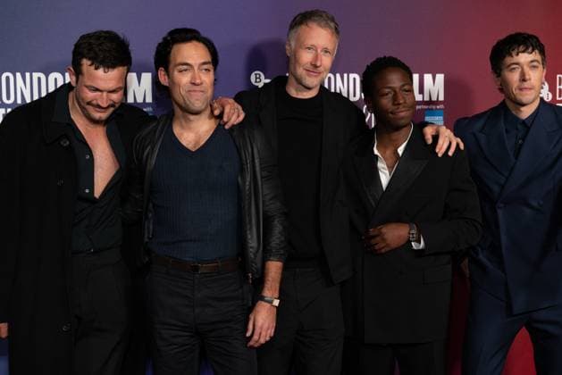 The BFI London Film Festival Gala of the UK premiere of WASTEMAN, taking place at VUE Leicester Square, London, UK on 16th October 2025. Corin Silva, Alex Hassell, Cal McMau, David Jonsson, and Tom Blyth at the BFI London Film Festival Gala of the UK premiere of WASTEMAN, taking place at VUE Leicester Square, London, UK on 16th October 2025., Credit:Oleksii Ovcharenko Avalon United Kingdom, London Copyright: xOleksiixOvcharenkox xAvalonx 1046018777
