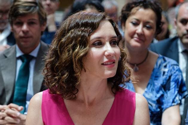 The president of the Community of Madrid, Isabel Diaz Ayuso, in Madrid, Spain - 06 Jul 2022 July 6, 2022, Madrid, Spain: The president of the Community of Madrid Isabel Diaz Ayuso, seen at the presentation of the second edition of Hispanidad 2022, at the Real Casa de Correos in Madrid. Hispanidad 2022 is organized by the Spanish Office of the autonomous Executive and focuses on the culture around the common language spoken by 600 million people around the world. Copyright: xAtilanoxGarciax