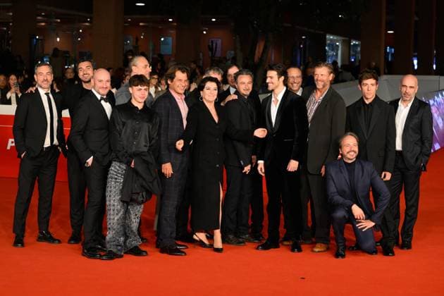 News - Rome Film Festival 2025 Diego Migeni, Matteo Cirillo, Nicolo Giacalone, Giorgio Fleretti, Massimiliano Vado, Giampiero Judica, Stefano Rossi Giordani, Monica Guerritore, Claudio Vanni, Cristiano Piacenti, Leonardo Buttaroni, Gian Maria Sainato, Marco Simeoli, Robert Madison, Alessandro Di Somma, Edoardo Purgatori and Antonio Zavatteri attend the red carpet of the movie Anna during the 20th Rome Film Fest at Auditorium Parco della Musica on October 20, 2025 in Rome, Italy. Rome Auditorium Parco della Musica Italy Copyright: xFabrizioxCorradettix xLiveMediax LPN_2093299