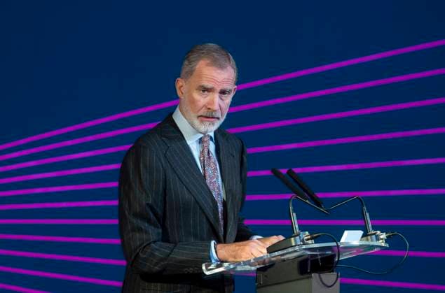 King Felipe VI attends the first Iberoamerican Future Congress King Felipe VI will speak at the Iberoamerican Future Congress, at Casa América, on October 31, 2025, in Madrid Spain Organized by the Iberoamerican General Secretariat SEGIB and the Foundation Encuentros del Futuro FEF , the event will address, between October 30 and 31, issues such as the future of world order, the crisis of democracy, smart cities, neuro-rights or education in the era of artificial intelligence 31 OCTOBER 2025 Madrid Madrid Madrid Spain Copyright: xAlbertoxOrtegax 7068929