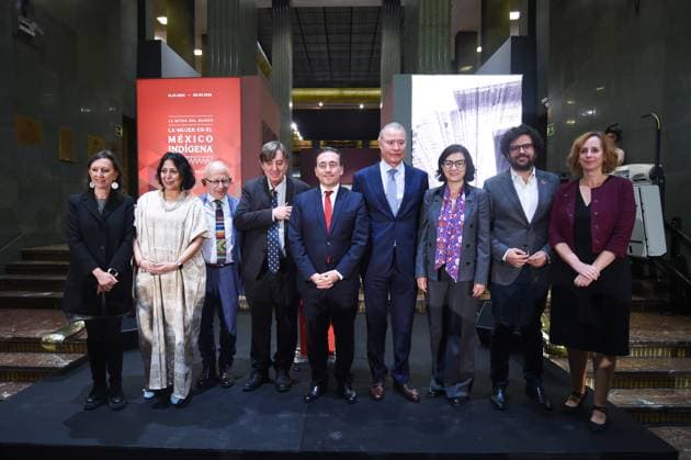 Albares inaugurates the exhibition Half of the world Women in indigenous Mexico The director of Strategic Unit and Living Cultures of the Mexican Ministry of Culture, the general director of Heritage of Spain, Ángeles Albert de León, the director of the Cervantes Institute, Luis García Montero, the Minister of Foreign Affairs, José Manuel Albares, the ambassador of Mexico in Spain, Quirino Ordaz Coppel, the director of AECID, Antón Leis García, and the curator of the exhibition, Karina Romero Blanco, during the inauguration of the exhibition, Karina Romero Blanco, Quirino Ordaz Coppel, the director of AECID, Antón Leis García, and the curator of the exhibition, Karina Romero Blanco, during the opening of the exhibition La mitad del mundo L Copyright: xGustavoxValientex 7069308