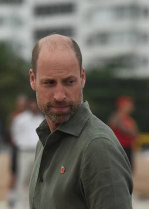 Prince William in Rio de Janeiro RIO DE JANEIRO, BRAZIL, NOVEMBER 3 : Prince William takes part in activities on Copacabana Beach, in the southern part of Rio de Janeiro, Brazil, late Monday afternoon, on November 03, 2025. During his visit, he played volleyball with teenagers and observed a drowning rescue simulation carried out by the Fire Department. He later met with firefighters, who showcased the technologies used by the department, and watched a live demonstration of a sea rescue operation involving jet skis and a helicopter. Fabio Teixeira Anadolu Rio de Janeiro Brazil. Editorial use only. Please get in touch for any other usage. Copyright: x2025xAnadoluxFabioxTeixeirax