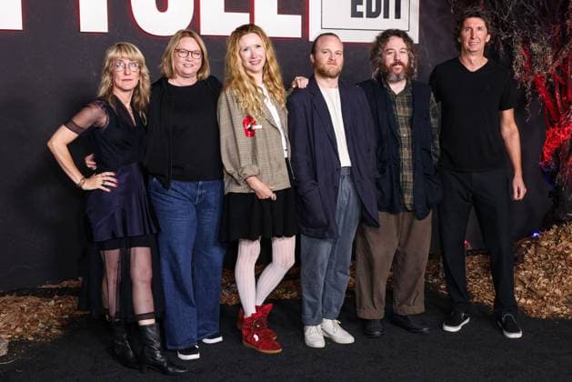 Netflix FYSEE: The Fall Edit - Stranger Things Season 5 FYC Event Costume designer Amy Parris, Visual effects supervisor Betsy Paterson, Hairstylist Sarah Hindsgaul, Michael Stein, Musical composer Kyle Dixon and Canadian-American sound editor and engineer Craig Henighan arrive at the Netflix FYSEE: The Fall Edit - Stranger Things Season 5 FYC (For Your Consideration) Event held at the Netflix Tudum Theater in Hollywood, Los Angeles, California, United States. Netflix Tudum Theater, Hollywood, Los Angeles, California, USA California United States Copyright: xImagexPressxAgencyx originalFilename: collin-netflixf251109_npHdB.jpg