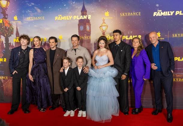 The Family Plan World Premiere Cast and Guests attend The Family Plan 2 World Premiere Featuring: Van Crosby, Michelle Monaghan, Kit Harington, Theodore Lindsay, Mark Wahlberg, Peter Lindsay, Zoe Colletti, Reda Elazouar, Sidse Babett Knudsen, Simon Cellan Jones Where: London, United Kingdom When: 11 Nov 2025 Credit: Phil Lewis WENN London United Kingdom Copyright: xPhilxLewis WENNx wenn40781071 PLAAx wenn40781071