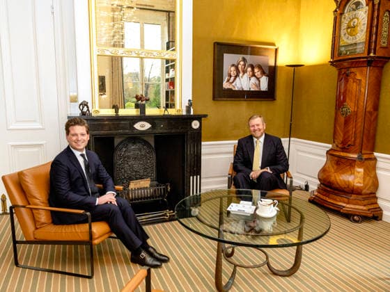 25-11-2025 HtB King Willem-Alexander during a meeting with Thom van Campen new chairman of the House of Representative, voorzitter Tweede kamer, at palace Huis ten Bosch in The Hague. Â Copyright: xPPEx