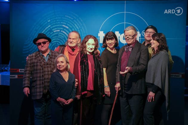 Premiere Münster-Tatort. Pressetermin zur Premiere des neuen ;Münster-Tatort Die Erfindung des Rades. Die Ausstrahlung ist am 7. Dezember im Ersten und der ARD Mediathek. u.a. mit Axel Prahl, als Frank Thiel und Mechthild Großmann, als Wilhelmine Klemm, Claus D. Clausnitzer, als Herbert Vaddern Thiel, Björn Meyer, als Mirko Schrader, ChrisTine Urspruch, als Silke Haller. Münster, Nordrhein-Westfalen, DEU, Deutschland, 25.11.2025