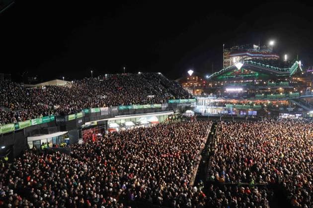 04.12.2025, Schladming, AUT, Unterwegs in Steiermark, Ski Opening 2025, Pressekonferenz, im Bild Backstreet Boys, Feature, Übersicht, Planai Stadion,